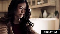 Timid Roommate Seduced In Essence Into First Threesome!